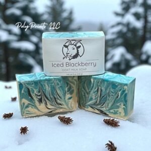 iced blackberry goat milk soap